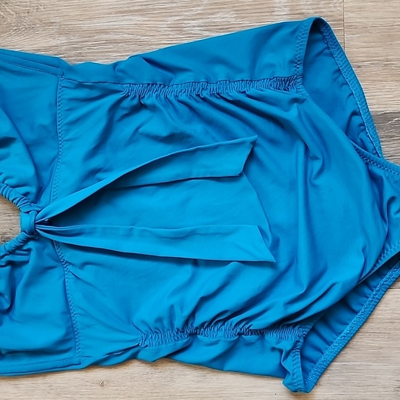 MALIA MILLS BLUE One Piece Swimsuit with Halter Neck and Bow - Picture 6 of 16